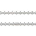 Virtuoso - Emerald Cut Moissanite Pavé Cross Chain With Statement Clasp