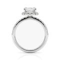 Regalia - Princess Cut Moissanite Halo Ring with Pave Band