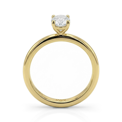 Ovalique - Classic Oval Solitaire Moissanite Engagement Ring