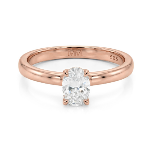 Ovalique - Classic Oval Solitaire Moissanite Engagement Ring