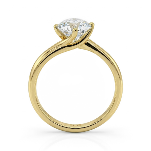 Circline - Classic Round Moissanite Solitaire Engagement Ring