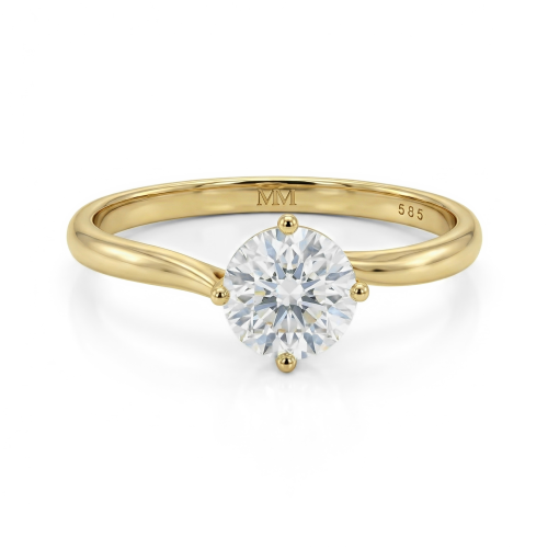 Circline - Classic Round Moissanite Solitaire Engagement Ring