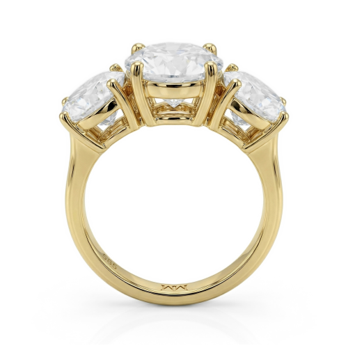 Triadique - Classic Three-Stone Moissanite Engagement Ring