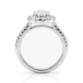 Ovalea - Oval Cut Moissanite Ring with Halo Pavé Design