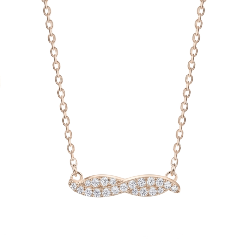 Astrid - Marquise-Inspired Moissanite Necklace with Pave Setting