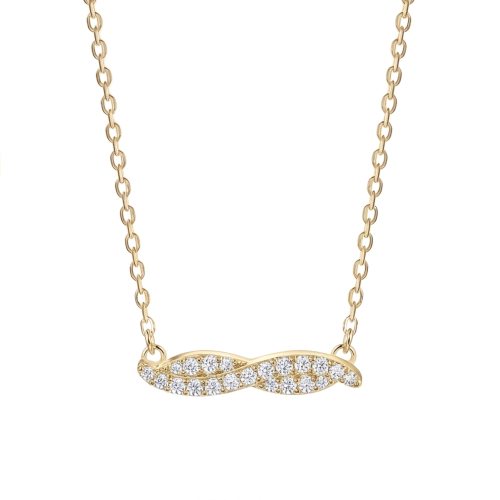 Astrid - Marquise-Inspired Moissanite Necklace with Pave Setting