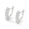 Cascade - Linear Moissanite Hoop Earrings
