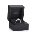 Plushette - Elongated Cushion Cut Moissanite Engagement Ring With Halo and Micropavé Shank