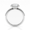 Glimmerette - Luxurious Halo Moissanite Ring with Pavé Accents