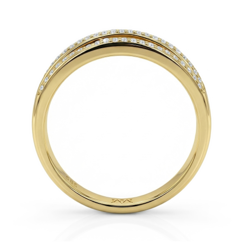 Estrella – Moissanite Cross-Over Line Ring