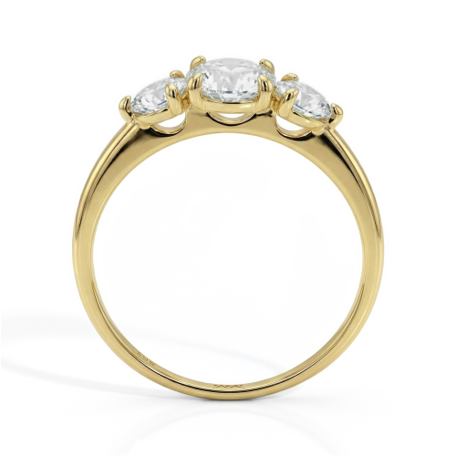 Aventine - Triple Moissanite Ring