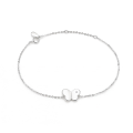 Papillon - Moissanite Butterfly Charm Bracelet with Adjustable Chain