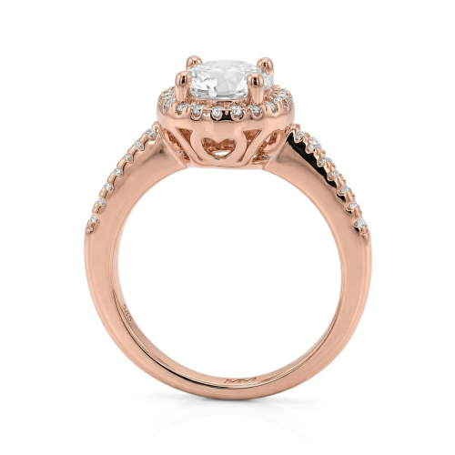 Seraphina - Moissanite Halo Engagement Ring