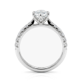 Lumiere - Radiant Cut Moissanite Ring with Channel-Set Stones