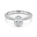 Lumiere - Radiant Cut Moissanite Ring with Channel-Set Stones