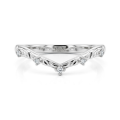 Vinea - Nature-Inspired Moissanite Wedding Band with Leaf and Vine Motifs