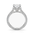 Cassiane - Moissanite Engagement Ring with Pavé-Set Accent Stones