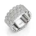 Cresta - Wide Pavé Set Moissanite Engagement Ring