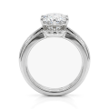Vespera - Moissanite Bridal Set With Pavé Accents and Split Band
