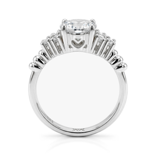 Astral - Moissanite Engagement Ring with Side Stones