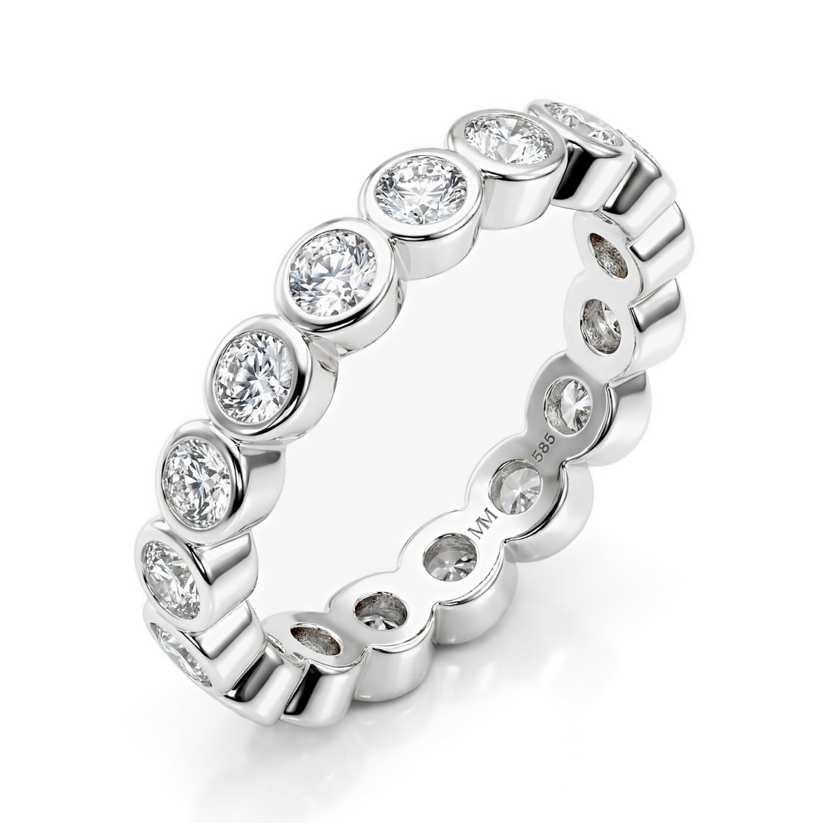 Orbella - Bezel Set Moissanite Eternity Ring