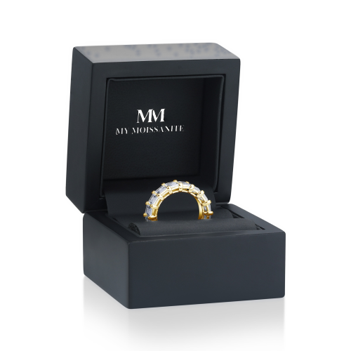 Eterna - Emerald Cut Moissanite Eternity Ring