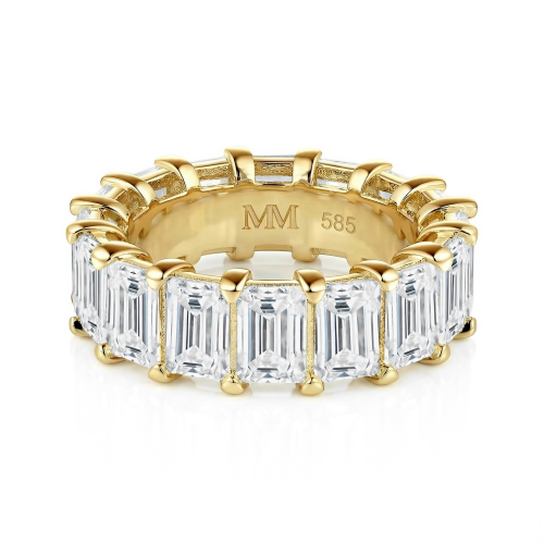 Eterna - Emerald Cut Moissanite Eternity Ring