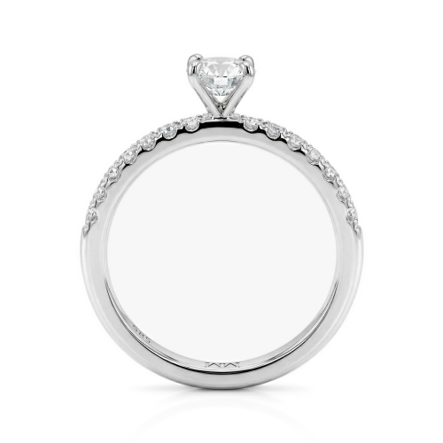  Aurora - Moissanite Ring With Minimalistic Side Stones