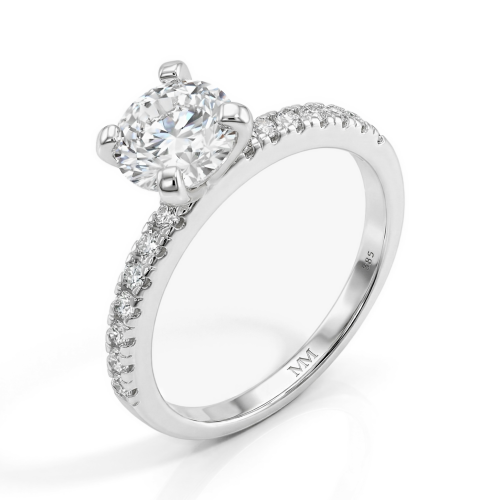 Finesse - Moissanite Engagement Ring with Side Stones