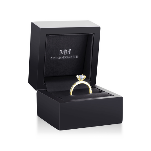 Finesse - Moissanite Engagement Ring with Side Stones