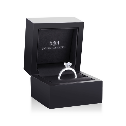 Finesse - Moissanite Engagement Ring with Side Stones