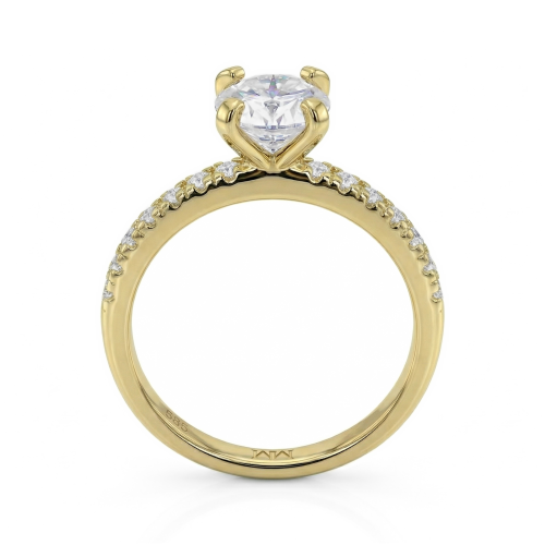 Finesse - Moissanite Engagement Ring with Side Stones