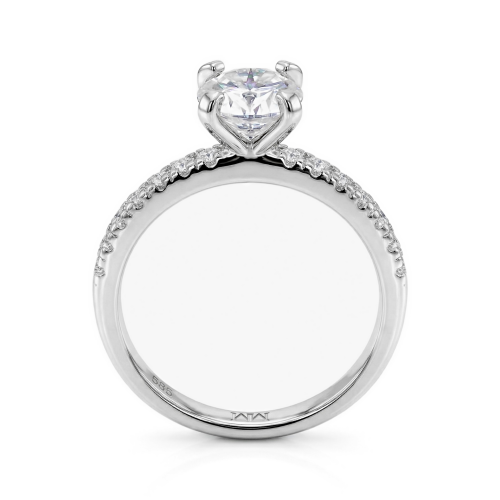 Finesse - Moissanite Engagement Ring with Side Stones