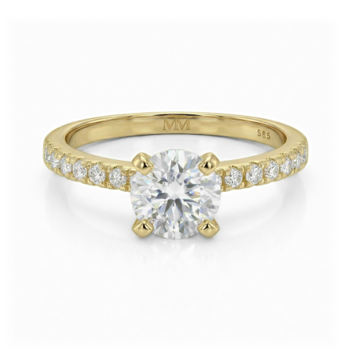 Finesse - Moissanite Engagement Ring with Side Stones