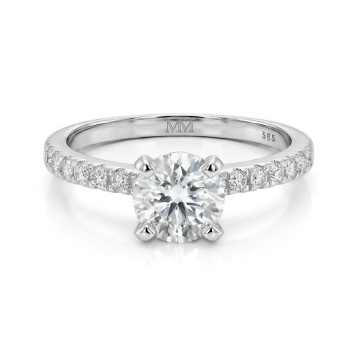 Finesse - Moissanite Engagement Ring with Side Stones