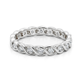 Celestine - Twisted Moissanite Eternity Ring in Bezel Setting