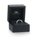 Aria - Curved Moissanite Wedding Band With Pavé Setting