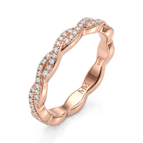 Seraph - Moissanite Eternity Ring with Twisted Pavé Design