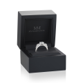 Roselle - Floral Moissanite Engagement Ring with Pavé Setting