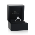 Amorelle - Heart Cut Moissanite Engagement Ring with Hidden Halo