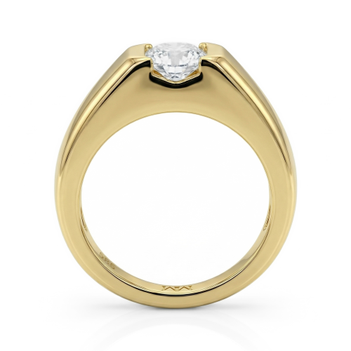 Vortex - Men's Moissanite Ring in Modern Tension-Style Bezel Setting