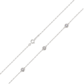 Circa - Bezel Set Moissanite Necklace with Adjustable Links
