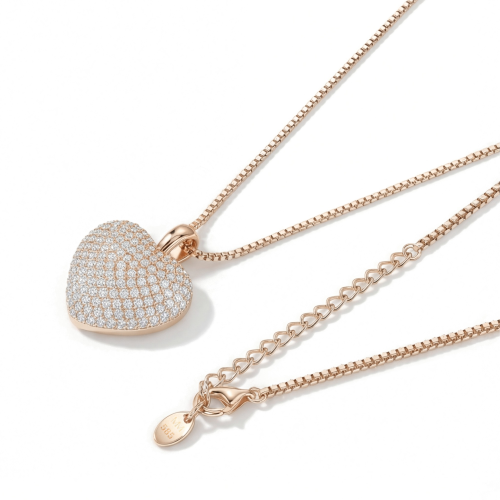 Serenade - Heart Shaped Pavé Moissanite Pendant