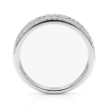 Glissade - Moissanite Ring with Pavé Setting and Tapered Band