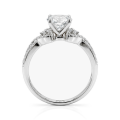 Mirari - Moissanite Engagement Ring With Twisted Split Shank and Pavé Set Accents