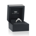 Elanore - Pear Cut Moissanite Engagement Ring with Twisting Pave Band
