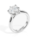 Yulia - Solitaire Moissanite Ring in Tulip Setting