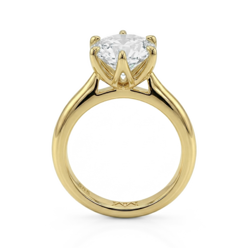 Yulia - Solitaire Moissanite Ring in Tulip Setting