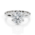 Yulia - Solitaire Moissanite Ring in Tulip Setting