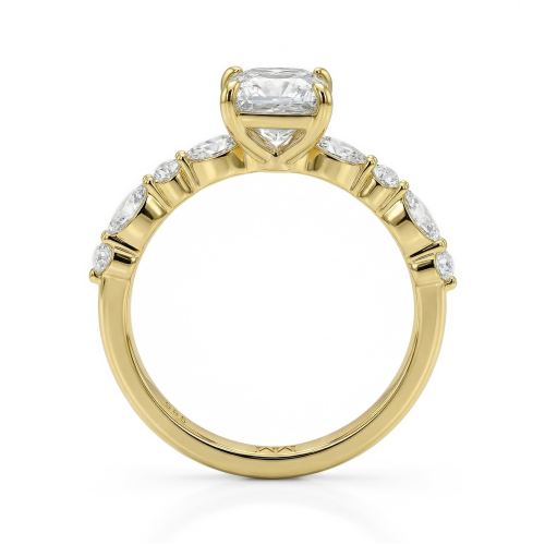 Ava - Princess Cut Moissanite Ring